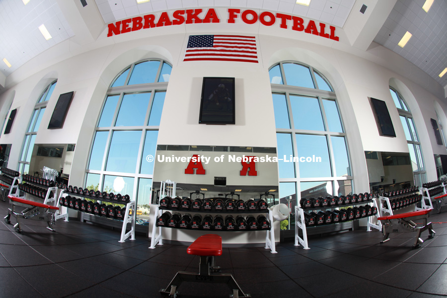 Ndamukong Suh Strength and Conditioning Center. University of Nebraska Athletics facilites. Photo by Scott Bruhn / University of Nebraska Athletics.