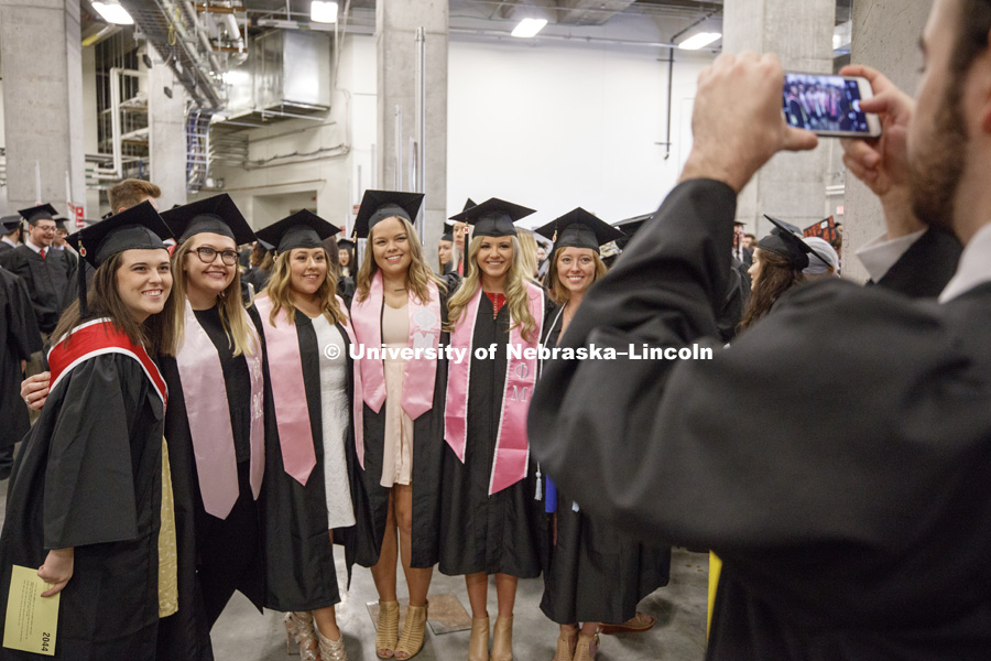 Students received their undergraduate diplomas Saturday morning in Lincoln's Pinnacle Bank Arena. 2452 degrees were awarded Saturday morning. May 6, 2017. Photo by Craig Chandler / University Communication.