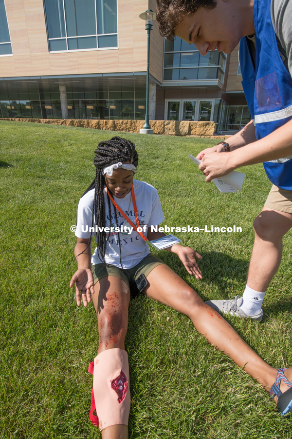 UNMC hosts SHPEP for pre-health students. Students got to participate in a HEROES Emergency Preparedness Simulation. June 5, 2018. Photo by Greg Nathan, University Communication