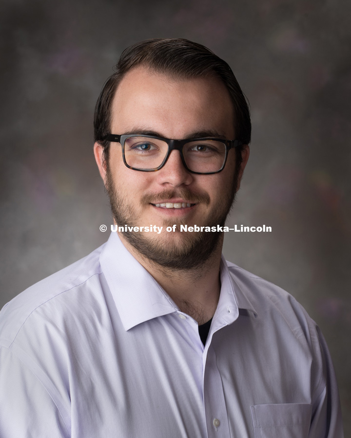 Studio portrait of Kyle Conway, Development Manager, Senior Design, Computer Science and Engineering. July 18, 2018. Photo by Greg Nathan, University Communication Photography.