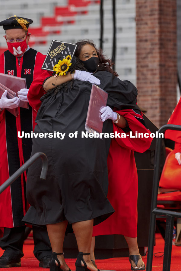 The university conferred a record 3,594 degrees during the May commencement ceremonies. UNL Commencement in Memorial Stadium. May 8, 2021. Photo by Craig Chandler / University Communication.