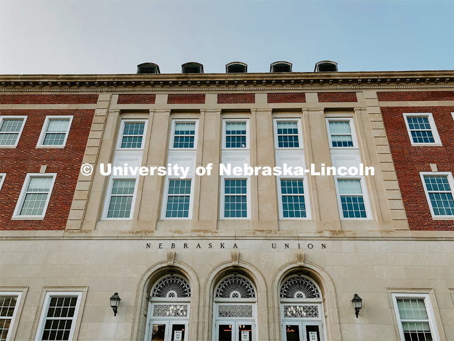 South side exterior view of the Nebraska Union on City Campus. July 21, 2021. Photo by Katie Black / University Communication.