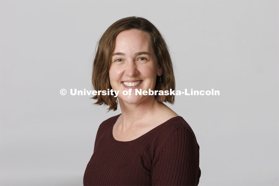Leslie Gallagher, academic advisor for statistics. February 10, 2022. Photo by Craig Chandler / University Communication. 