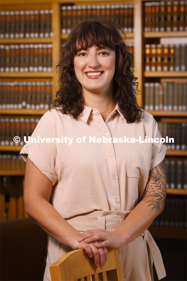 Amaris Stebbing, NGTC Center Coordinator, College of Law. College of Law portrait session. August 18, 2022. Photo by Craig Chandler / University Communication.