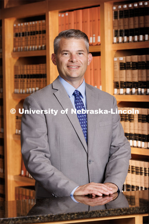 David Thompson, lecturer for the College of Law. College of Law faculty and staff photo shoot. August 15, 2023. Photo by Craig Chandler / University Communication.
