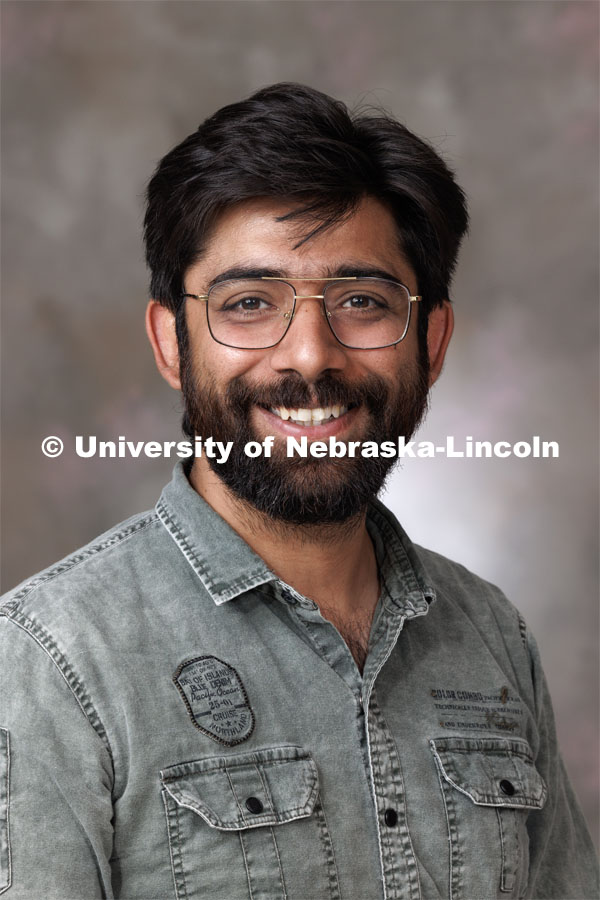 Studio portrait of Ishan, Post-Doc Research Associate. Mathematics. August 24, 2023. Photo by Craig Chandler/ University Communication.