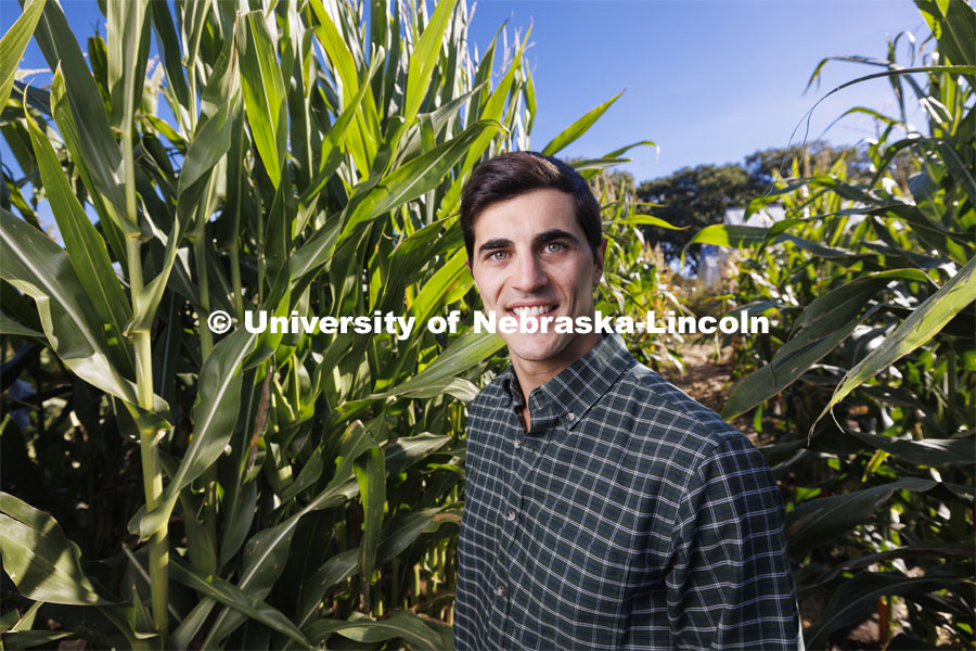 Walter Carciochi, a postdoctoral research associate in agronomy and horticulture at Nebraska, is coordinating the project’s outreach to a wide range of leading researchers in multiple countries to compile the needed data. The project is studying possible potassium depletion as a crop nutrient worldwide. October 17, 2023. Photo by Craig Chandler / University Communication.