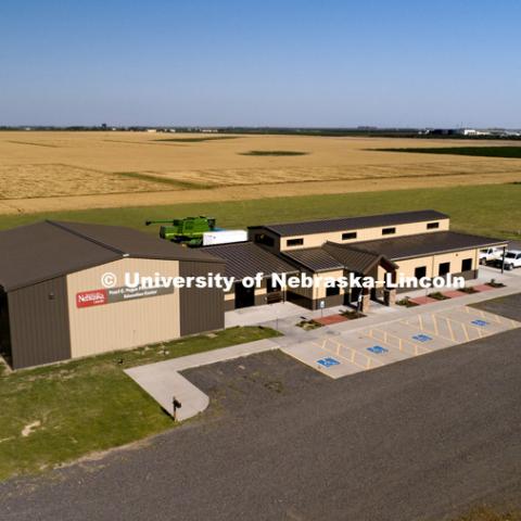 Pearl C. Pogue Peterson Stumpf Education Center. Grant, Nebraska. Aerials of Wheat Harvest in Perkins County Nebraska. July 10, 2018. Photo by Craig Chandler / University Communication.