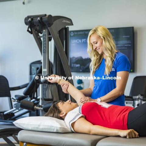 Physical Therapy stock photo. University Health Center College of Nursing July 11, 2018. Photo by Scott Dorby for Nebraska Medicine-University Health Center.