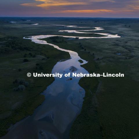 North Loup river south of Valentine, Nebraska. July 11, 2018. Photo by Craig Chandler / University Communication.