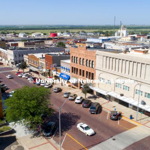 Downtown McCook, Nebraska for Rural Futures Institute. July 12, 2018. Photo by Craig Chandler / University Communication.