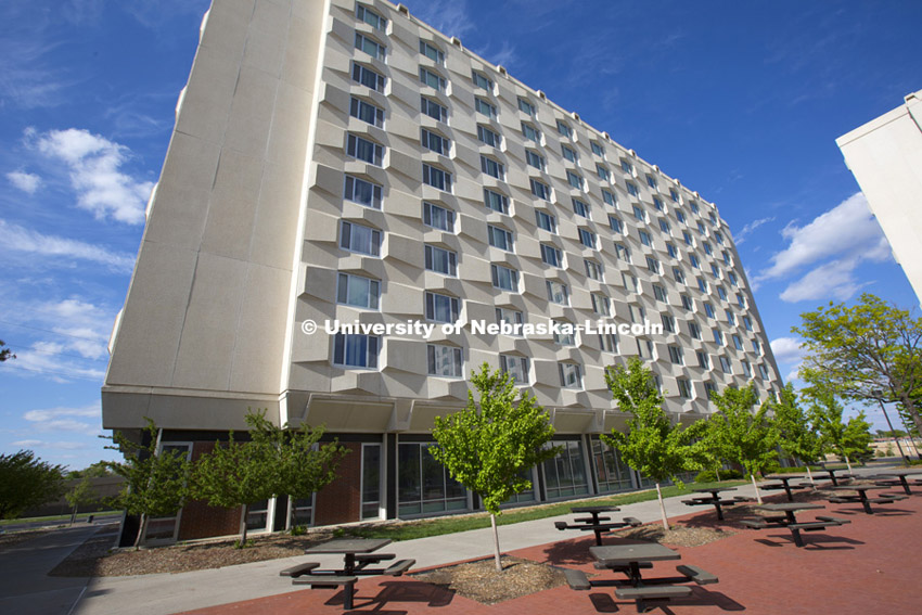 Harper Residence Hall. May 13, 2014. Photo by Craig Chandler / University Communications