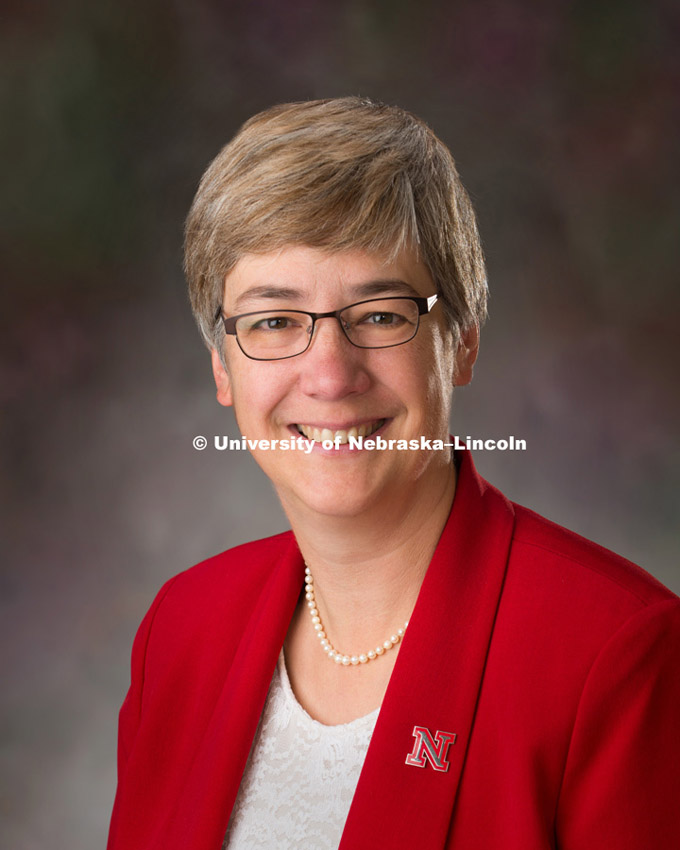 Studio portrait of Susan J. Weller, director of the University of Nebraska State Museum of Natural History, August 24, 2015. Photo by Greg Nathan, University Communications Photographer.
