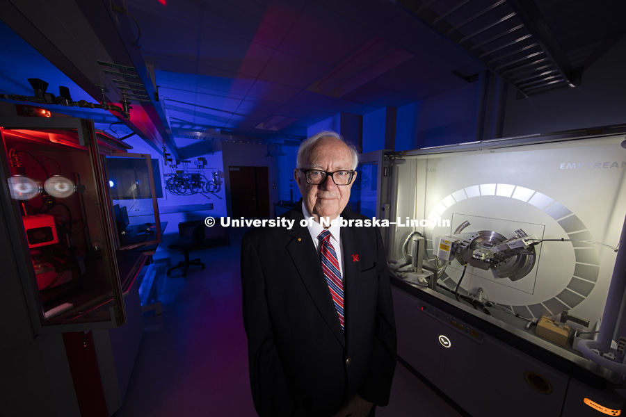 David Sellmyer, Director of the Nebraska Center for Materials and Nanoscience and Professor of Physics and Astronomy in the center's labs.  June 8, 2016. Photo by Craig Chandler / University Communications