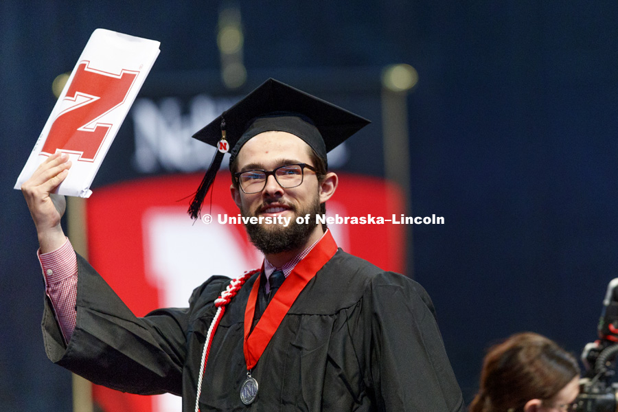 College of Education and Human Sciences students received their undergraduate diplomas Saturday morning in Lincoln's Pinnacle Bank Arena. 2452 degrees were awarded Saturday morning. May 6, 2017. Photo by Craig Chandler / University Communication.