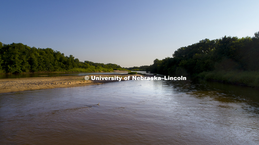 Ninnescah River in southern Kansas. July 2, 2017. Photo by Craig Chandler / University Communication.
