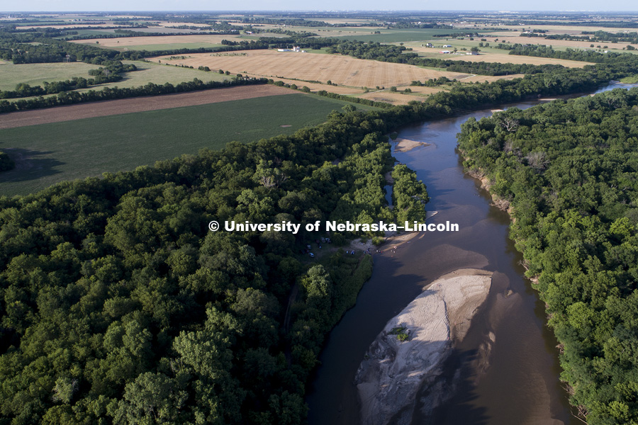 Ninnescah River in southern Kansas. July 2, 2017. Photo by Craig Chandler / University Communication.