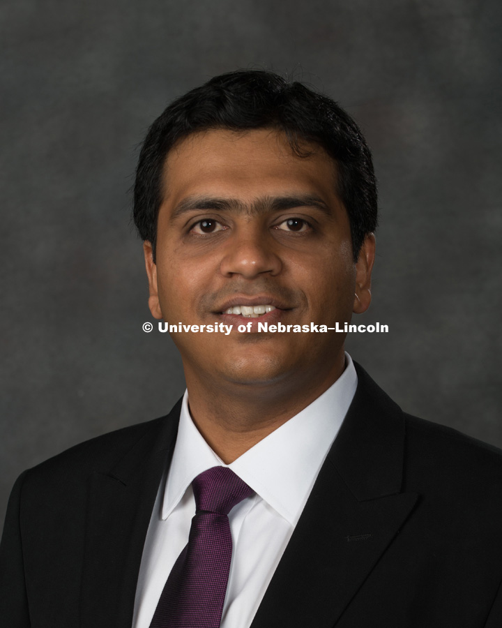 Studio portrait of Vikas Belamkar, Research Assistant Professor of Agronomy and Horticulture. New Faculty Orientation. August 16, 2017. Photo by Greg Nathan, University Communication Photography.