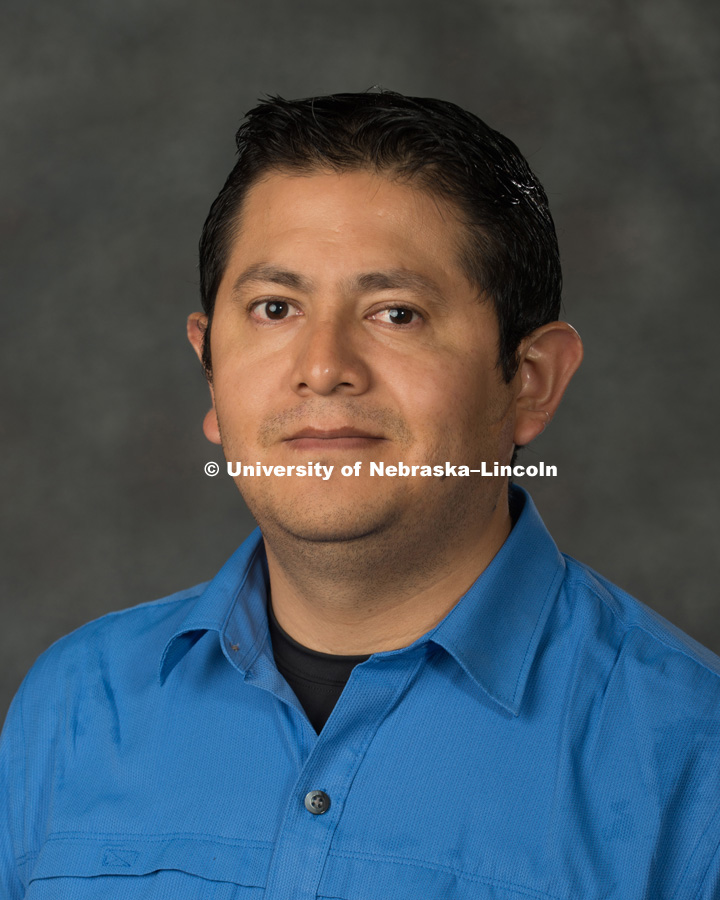 Studio portrait of Juan Diego Hernandez Jarquin, Research Assistant Professor of Agronomy and Horticulture. New Faculty Orientation. August 16, 2017. Photo by Greg Nathan, University Communication Photography.