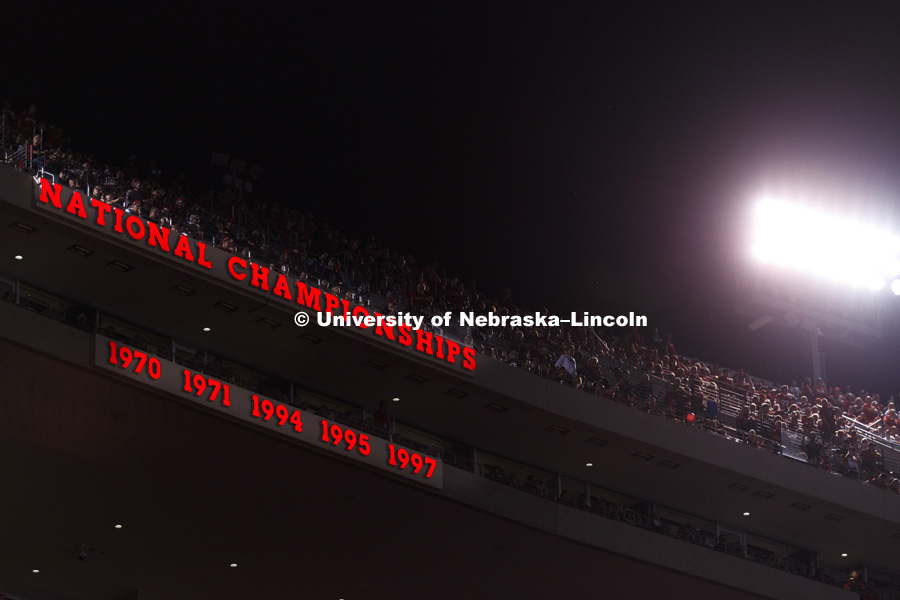 Nebraska football vs. Arkansas State. September 2, 2017. Photo by Craig Chandler / University Communication.