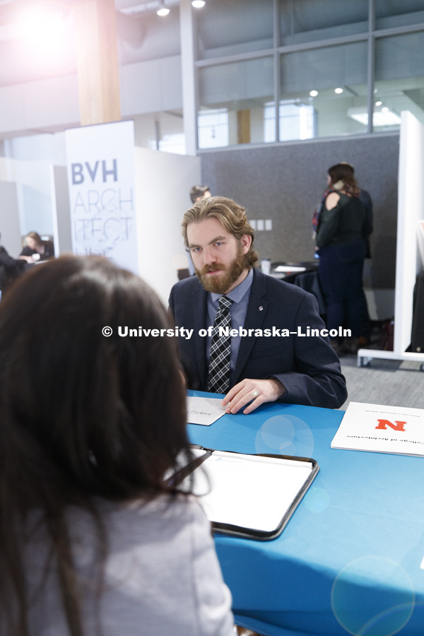 College of Architecture Career Day. February 22, 2019. Photo by Craig Chandler / University Communication.