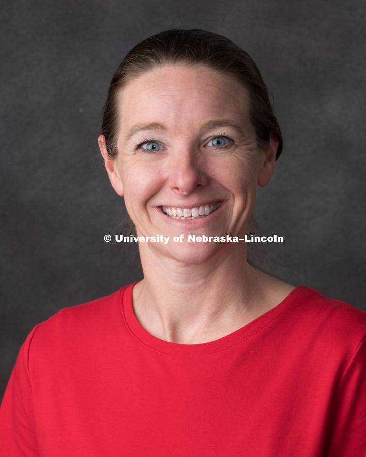 Studio portrait of Kristen Ohnoutka, Financial Specialist for the Office of Research and Economic Development, Sponsored Programs. April 4, 2018. Photo by Greg Nathan, University Communication Photography.