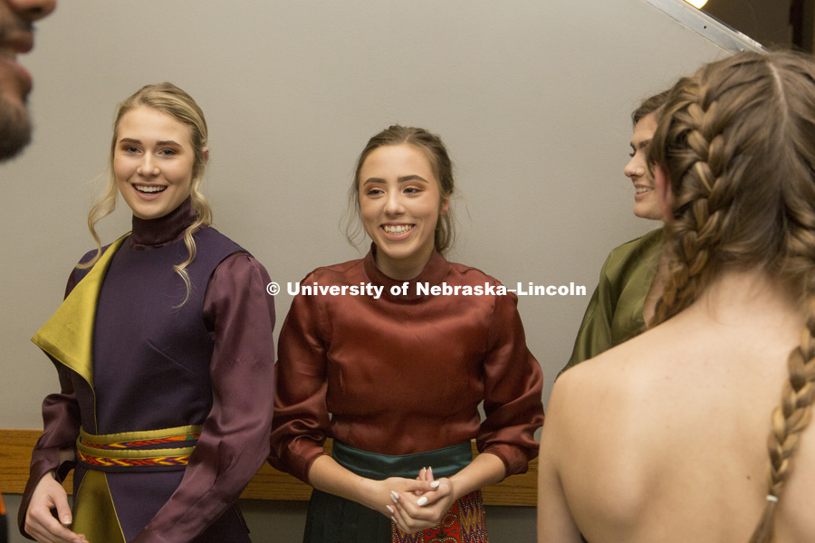 The Textiles, Merchandising and Fashion Design program at the University of Nebraska hosted their Student Runway Show downtown in the Gold's building. Friday, April 20, 2018. Photo by James Wooldridge for  University Communication.
