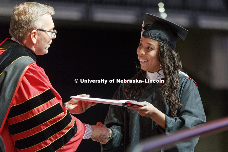 Graduate Commencement at Pinnacle Bank Arena. May 4, 2018. Photo by Craig Chandler / University Communication.