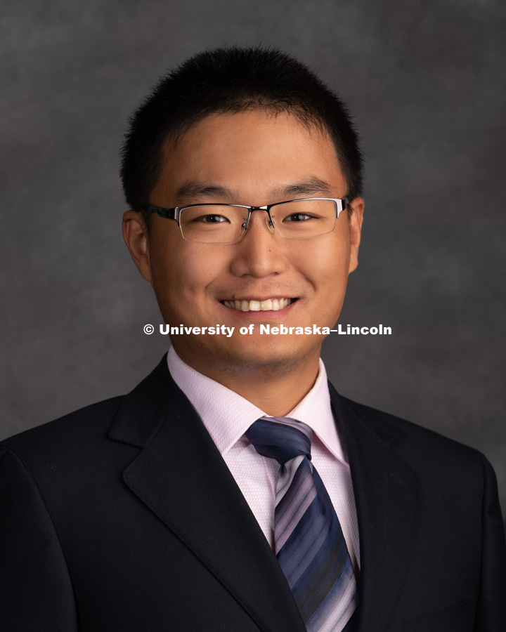 Studio portrait of Geng Bai (Frank), Research Assistant Professor, Biological Systems Engineering. New Faculty. August 15, 2018. Photo by Greg Nathan, University Communication Photography.