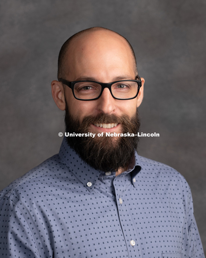 Studio portrait of Matthew Smart, Research Assistant Professor, Entomology. New Faculty. August 15, 2018. Photo by Greg Nathan, University Communication Photography.