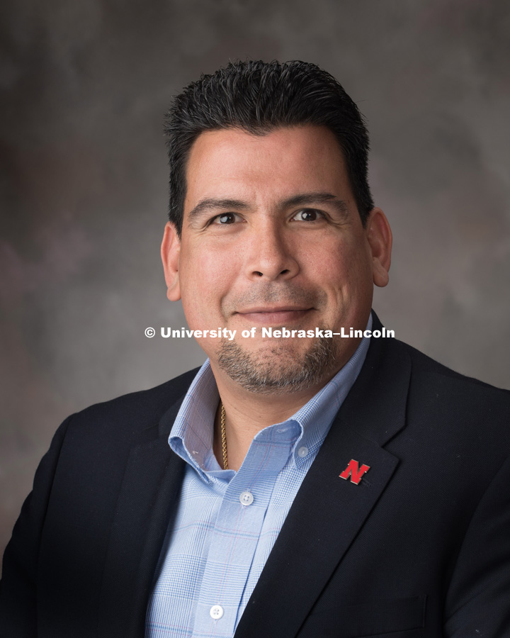 Studio portrait of Marc Garcia, Assistant Professor of Sociology and Ethnic Studies. New Faculty. August 29, 2018. Photo by Greg Nathan, University Communication Photography.