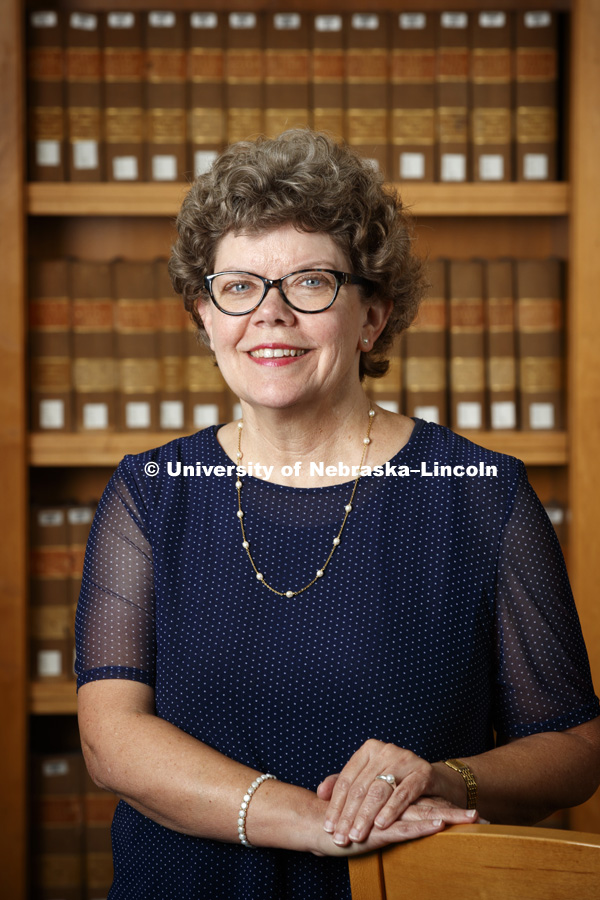 Patty Cavanagh, Office Associate for the College of Law. Nebraska Law photo shoot. September 13, 2018. Photo by Craig Chandler / University Communication.