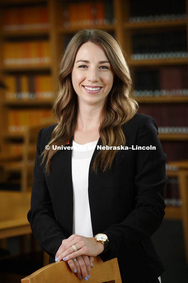 Rylee Knight, Admissions Counselor for the College of Law. Nebraska Law photo shoot. September 13, 2018. Photo by Craig Chandler / University Communication.