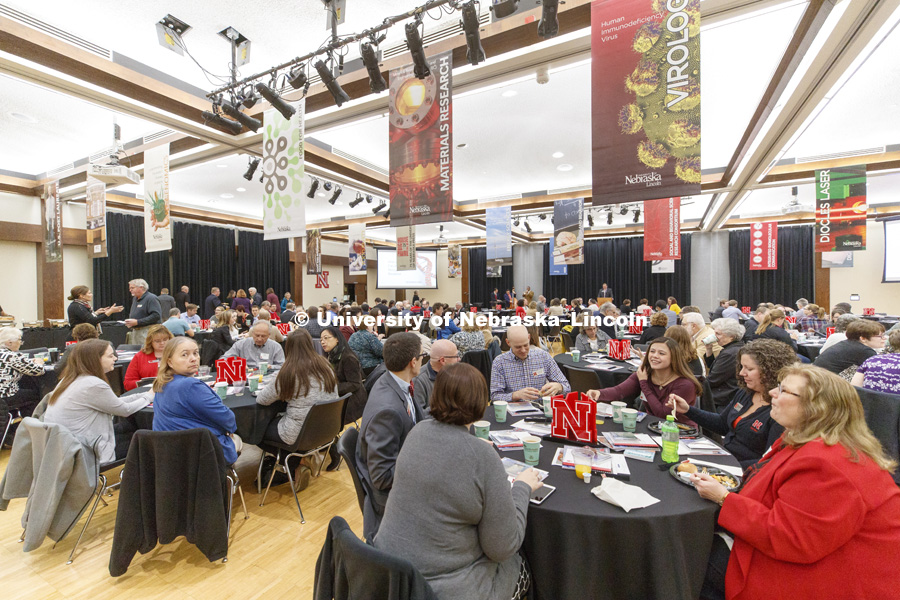 Research Fair 2018 Faculty Recognition breakfast. November 6, 2018. Photo by Craig Chandler / University Communication.