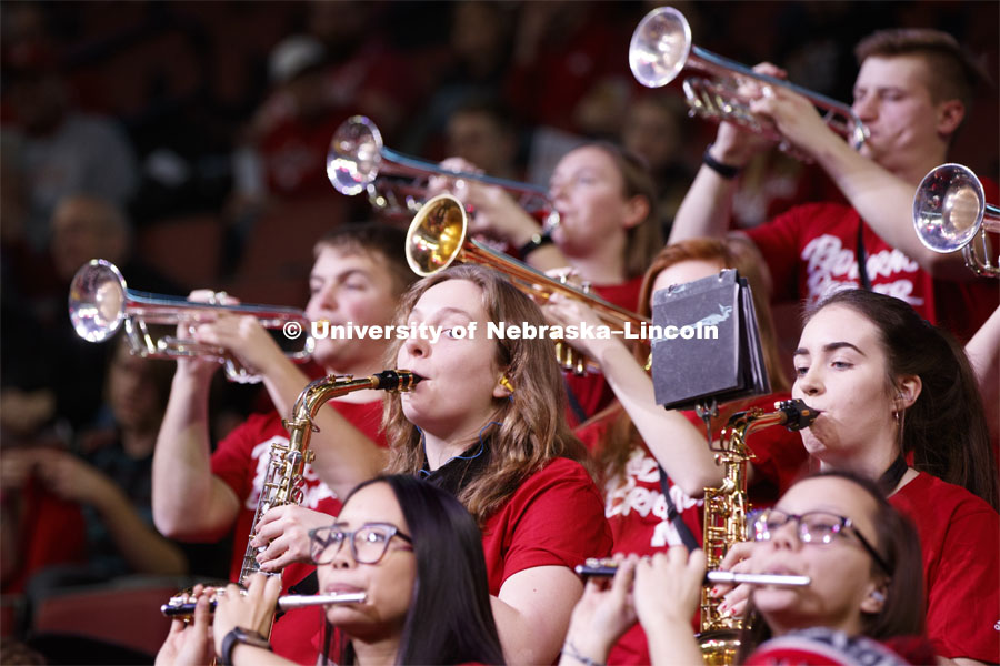 Huskers men’s basketball game helped celebrate the university's 150th birthday with a halftime birthday party. The Huskers played against Minnesota. February 13, 2019. Photo by Craig Chandler / University Communication.