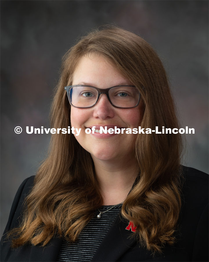 Studio portrait of Mikayla Mericle, Academic Advisor, School of Biological Sciences, College of Arts and Sciences. May 20, 2019. Photo by Greg Nathan / University Communication.
