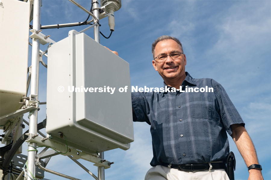Michael Hayes, drought specialist, climatologist and professor in the School of Natural Resources at the University of Nebraska–Lincoln. Nebraska climate research. Photo for the 2019 publication of the Strategic Discussions for Nebraska magazine. July 1, 2019, Photo by Gregory Nathan / University Communication.