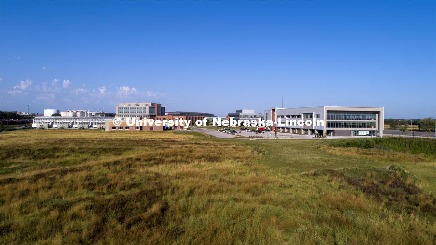 Aerial footage Nebraska Innovation Campus. July 17, 2019. Photo by Craig Chandler / University Communication