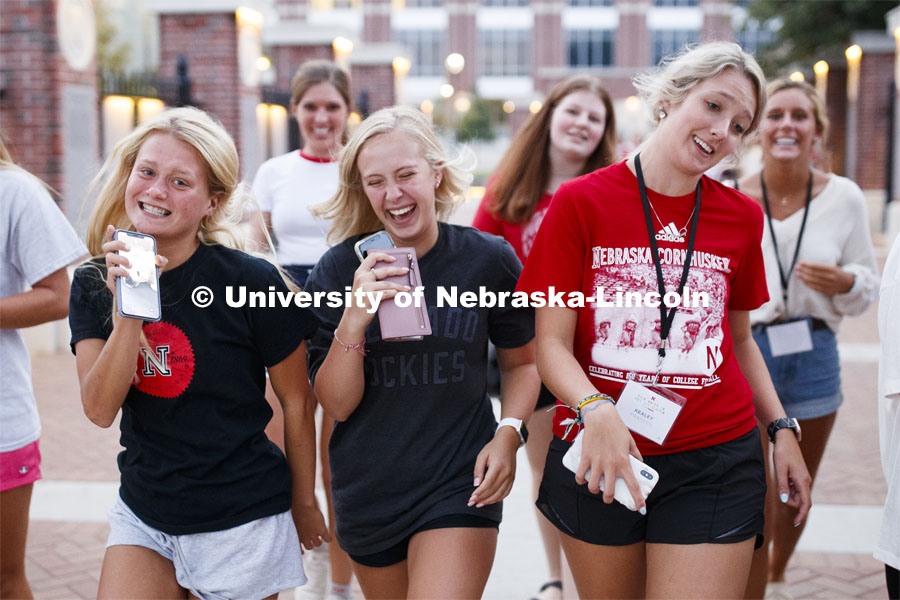 Sorority Recruitment welcome at Ed Weir Track. August 18, 2019. Photo by Craig Chandler / University Communication