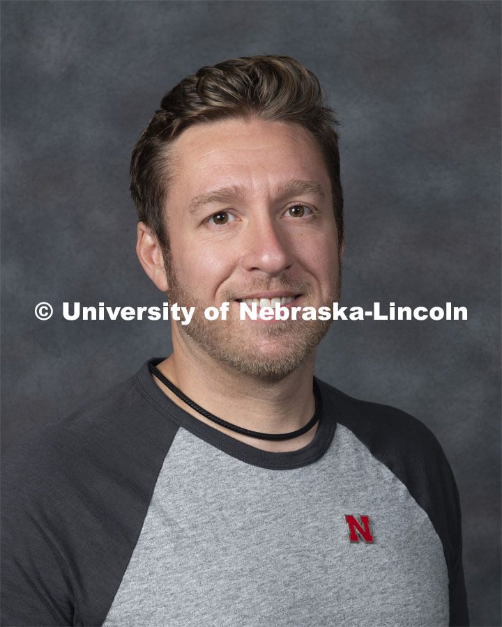 Studio portrait of Eric Caruso, Assistant Professor of Practice, Special Education and Communication Disorders. New Faculty. August 21, 2019. Photo by Greg Nathan / University Communication Photography.