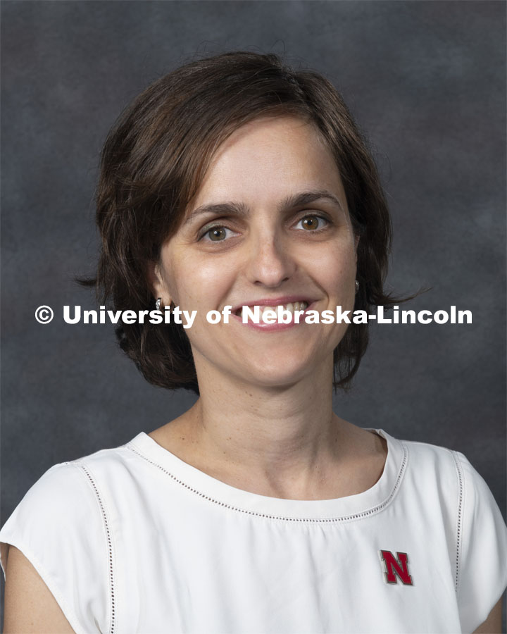 Studio portrait of Lucia Fernandez Ballester, Assistant Professor,
Mechanical and Materials Engineering. New Faculty. August 21, 2019. Photo by Greg Nathan / University Communication Photography.