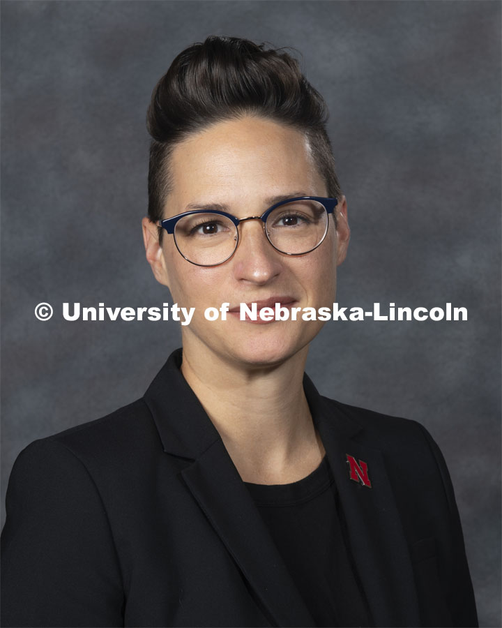 Studio portrait of Gabrielle Owen, Assistant Professor, English. New Faculty. August 21, 2019. Photo by Greg Nathan / University Communication Photography.