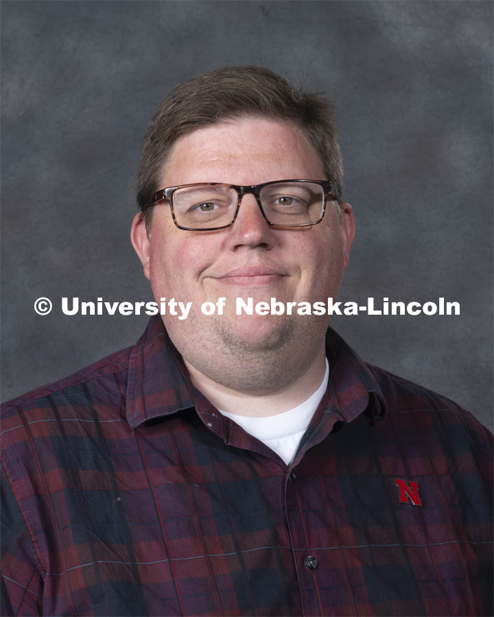 Studio portrait of Raymond Reichenberg, Research Assistant Professor, Nebraska Center for Research on Children, Youth, Families and Schools. New Faculty. August 21, 2019. Photo by Greg Nathan / University Communication Photography.