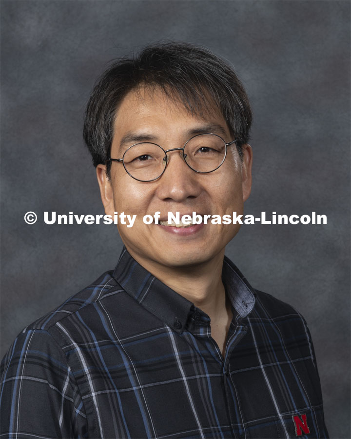 Studio portrait of Hyun-Seob Song, Associate Professor, Biological Systems Engineering. New Faculty. August 21, 2019. Photo by Greg Nathan / University Communication Photography.