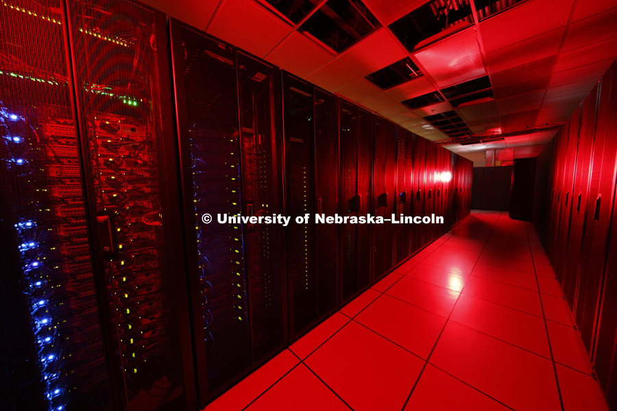 Supercomputers Red and Sand Hills in the Schorr Center. September 8, 2016. Photo by Craig Chandler / University Communication Photography.