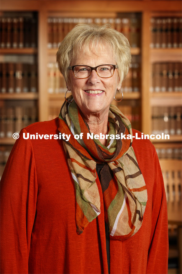 Vicki Lill, Assistant Director of Student Affairs and Registration Specialist for the College of Law. Nebraska Law photo shoot. September 13, 2019. Photo by Craig Chandler / University Communication.