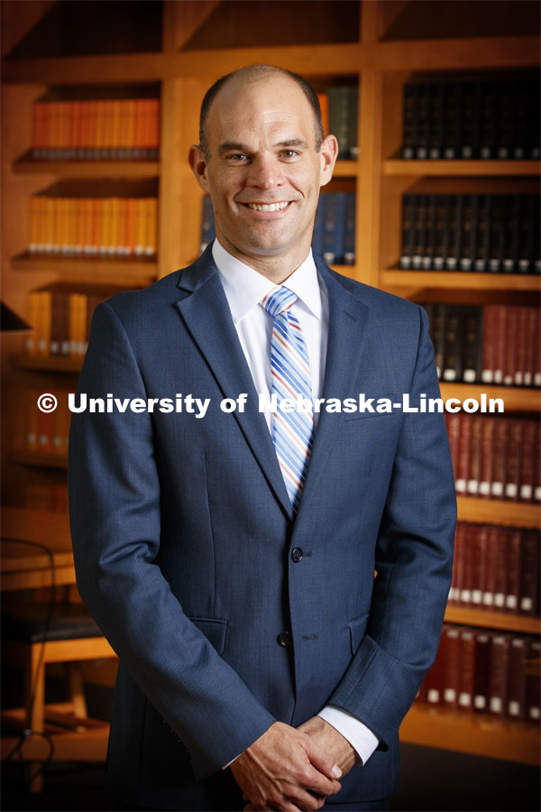 Jon Marshfield, Assistant Professor for the College of Law. Nebraska Law photo shoot. September 13, 2019. Photo by Craig Chandler / University Communication.