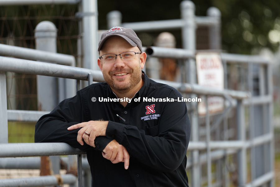 James MacDonald, associate professor in animal science, has been awarded a $1million grant for a project aimed at improving land use efficiency by integrating livestock and crop production systems. September 29, 2017. Photo by Craig Chandler / University