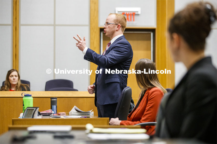 Trial advocacy class. College of Law photo shoot. November 7, 2019. Photo by Craig Chandler / University Communication.