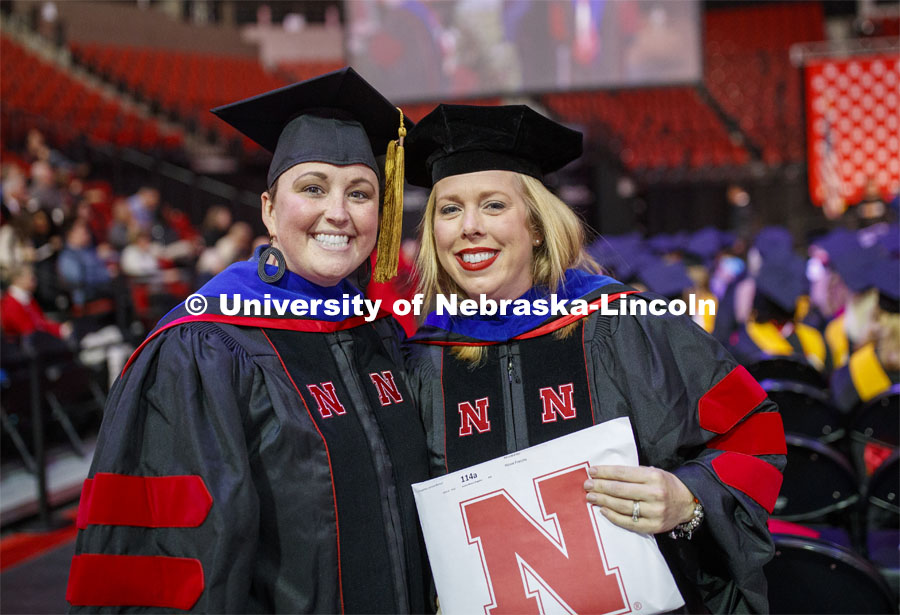 Graduate Commencement and Hooding at the Pinnacle Bank Arena. December 20, 2019. Photo by Craig Chandler / University Communication.